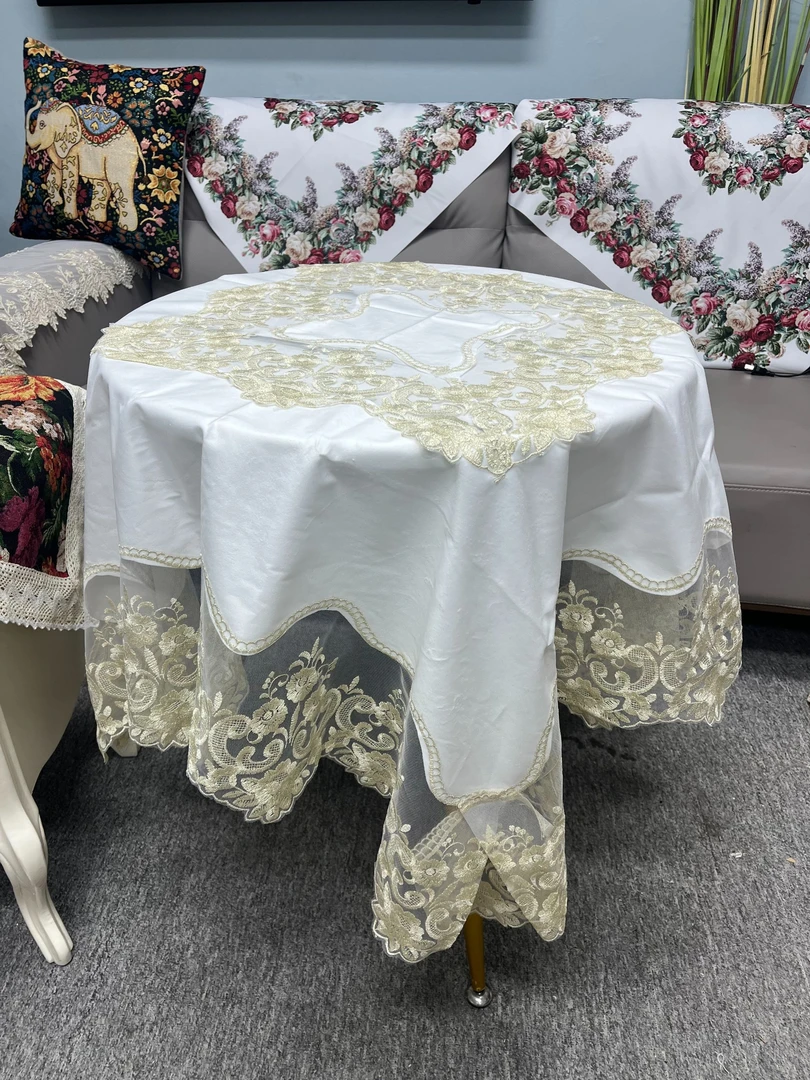 E-25【130*130】荷兰绒金丝线刺绣