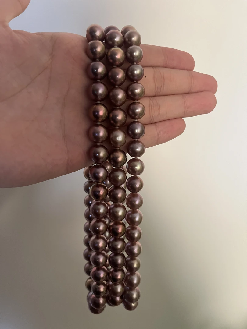 【暮光紫】淡水紫珠项链（11-14mm）S925银 多样性发一