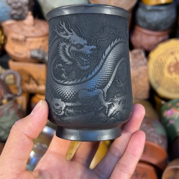 紫砂茶杯宜兴的紫杯