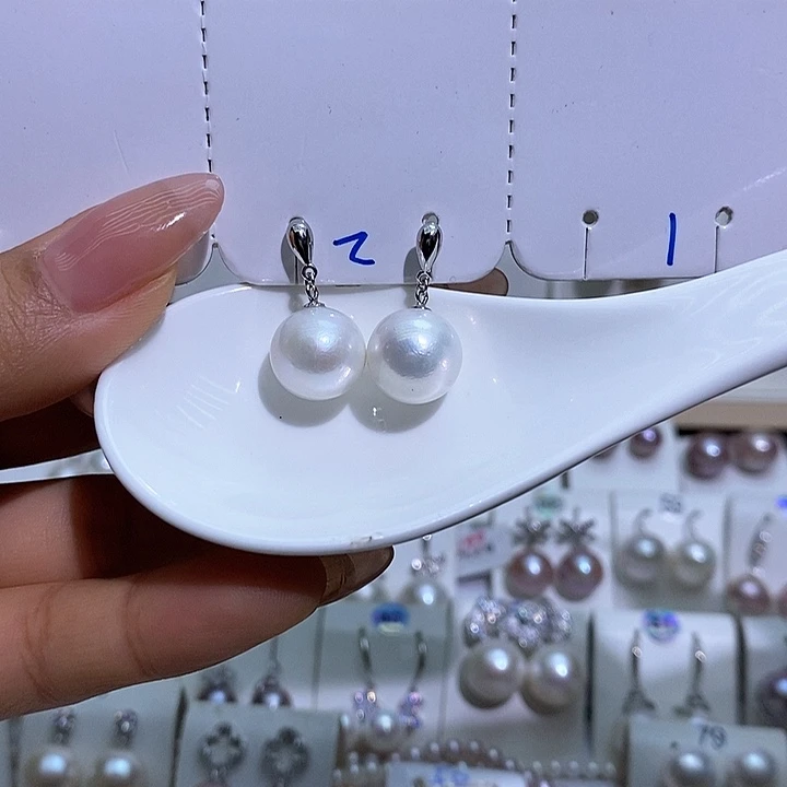 银S925镶嵌吊坠赠合金链条淡水珍珠12M