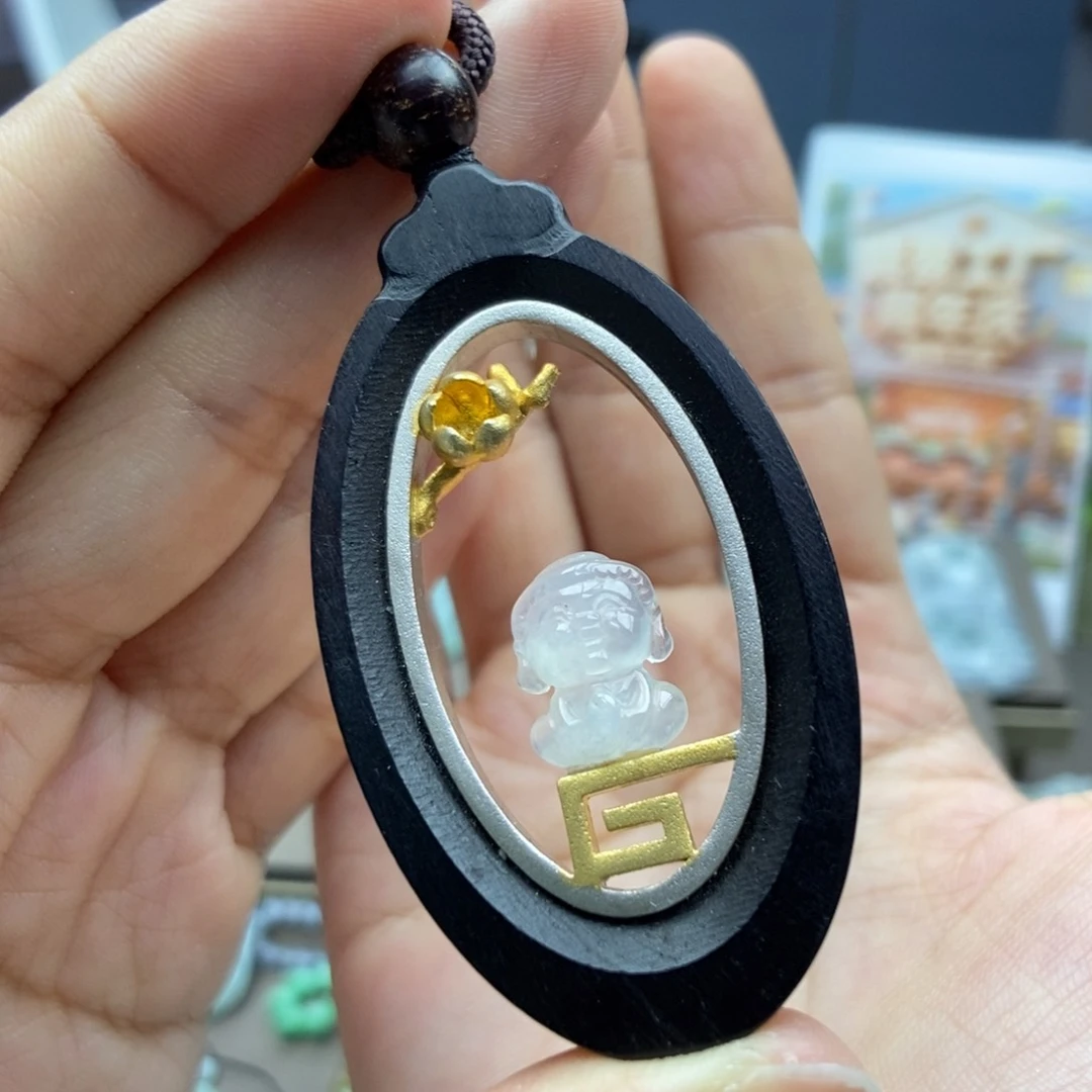 翡翠未镶嵌颈饰吊坠34