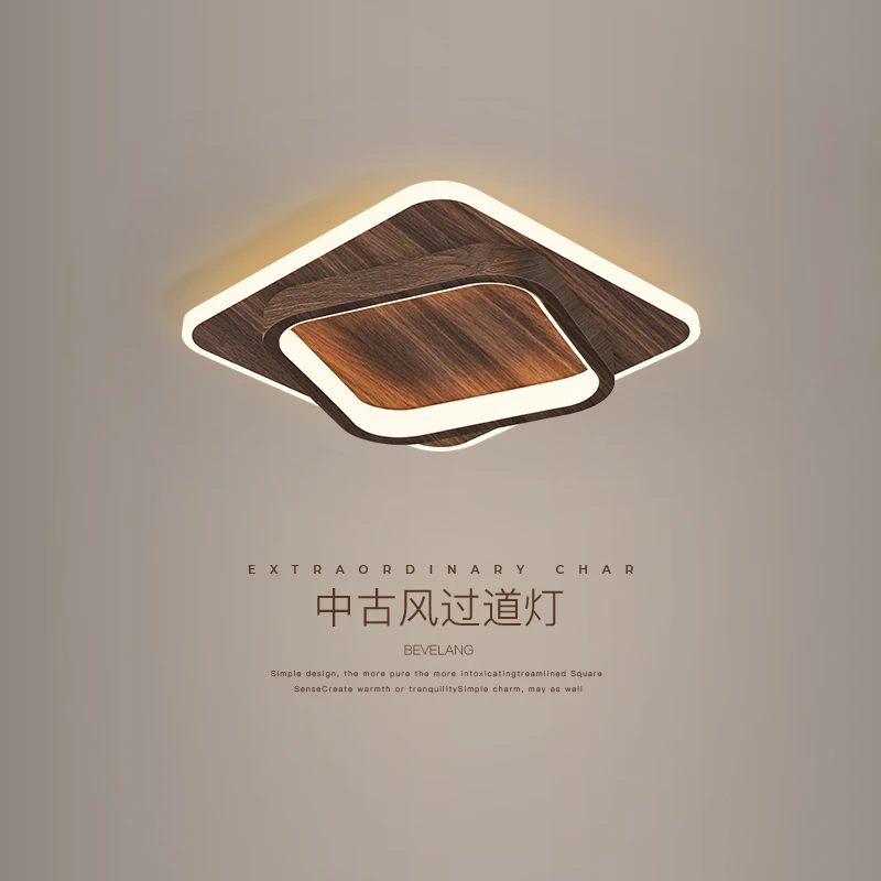 入户玄关过道灯现代简约走廊阳台吸顶灯创意极简方形圆形衣帽间灯