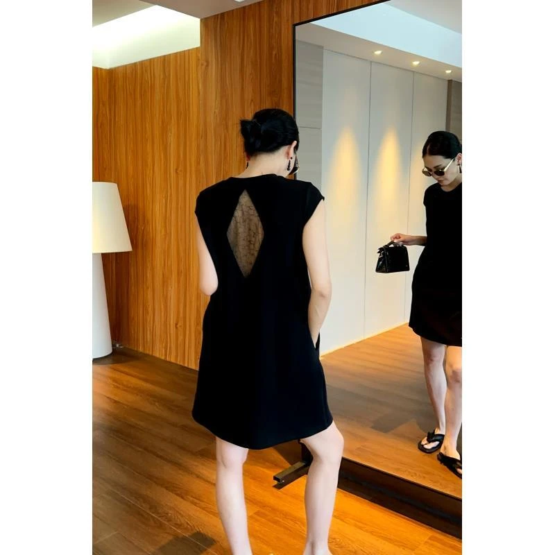 紫紫  聚焦T裙   细节聚焦薄美人蕾丝露背连衣裙ZD03LZYL185