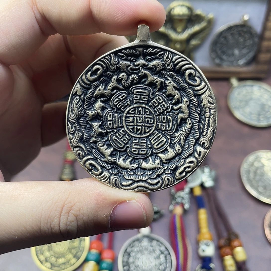金银版豪熊九宫八卦牌雕刻