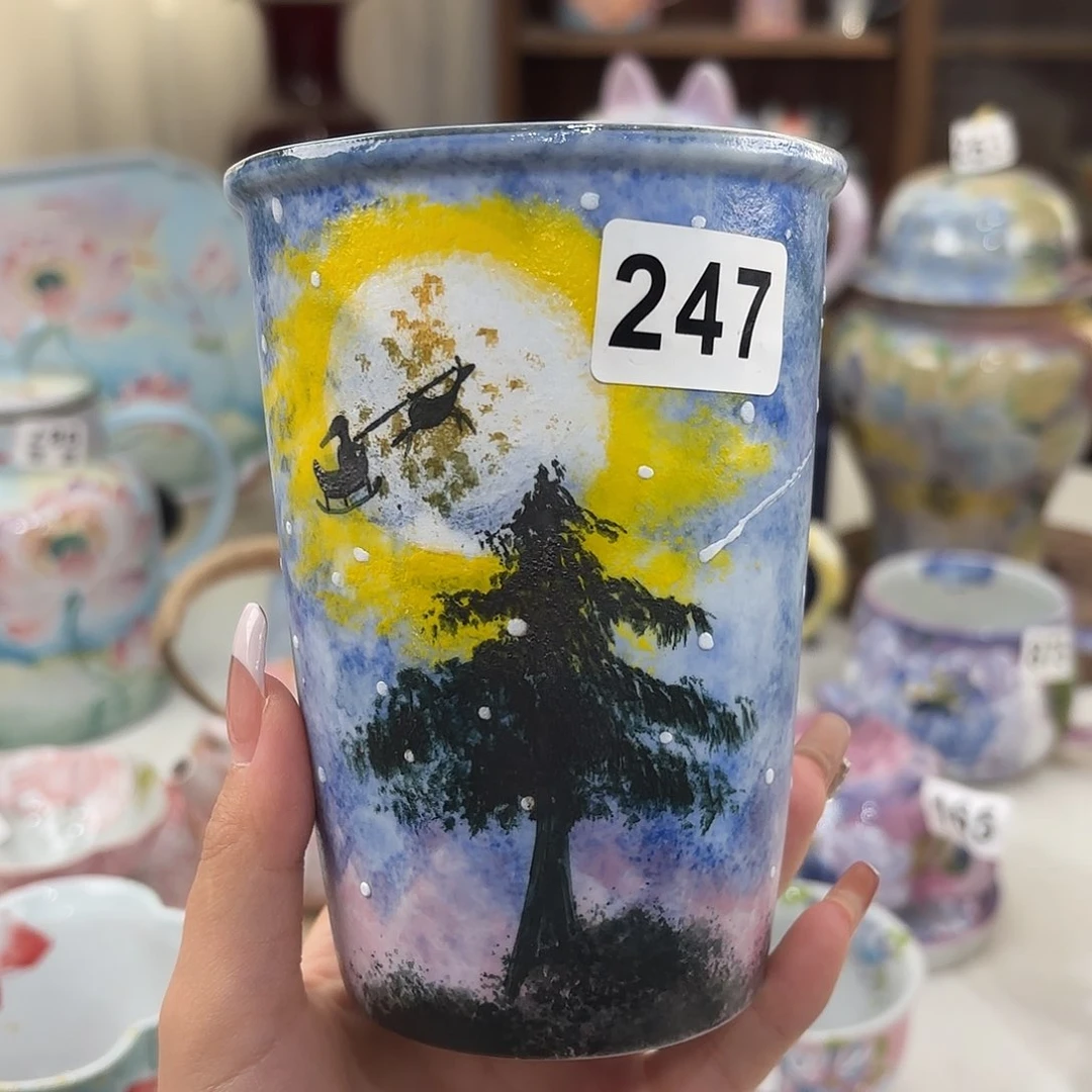 景德镇手绘高温釉下彩陶瓷茶具
