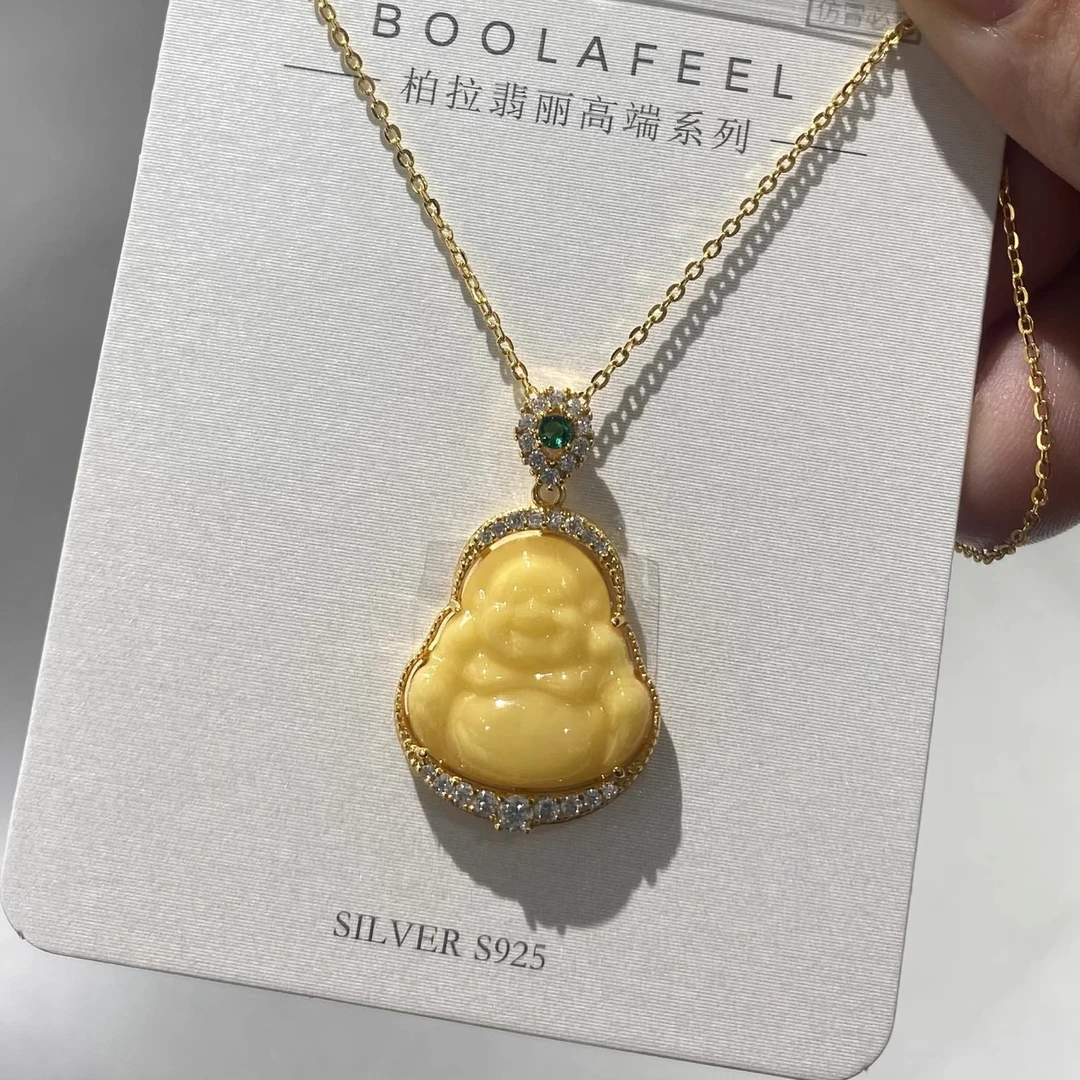 链子925银 00176  古丽品牌高端定制柏拉翡丽新款s925佛公项链