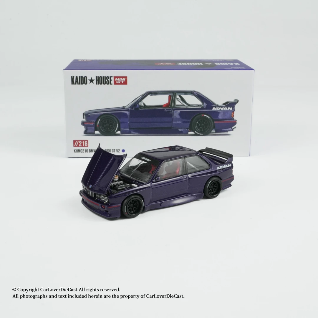 KaidoHouse&MINIGT 1:64 宝马M3 E30瓦罐 紫色 合金车模型