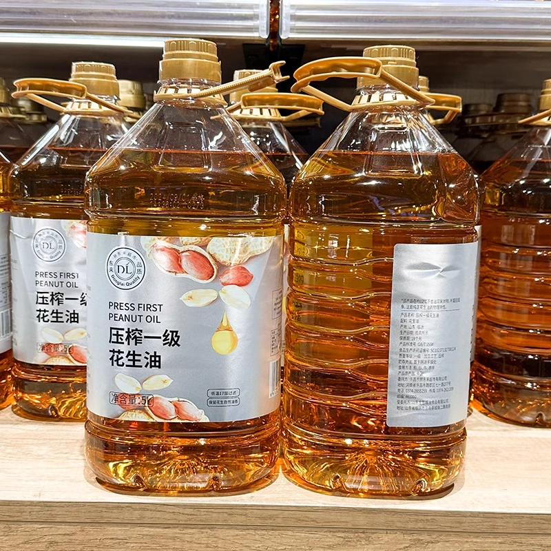 许昌超市现货压榨一级花生油葵花油2L/5L桶食用油原料