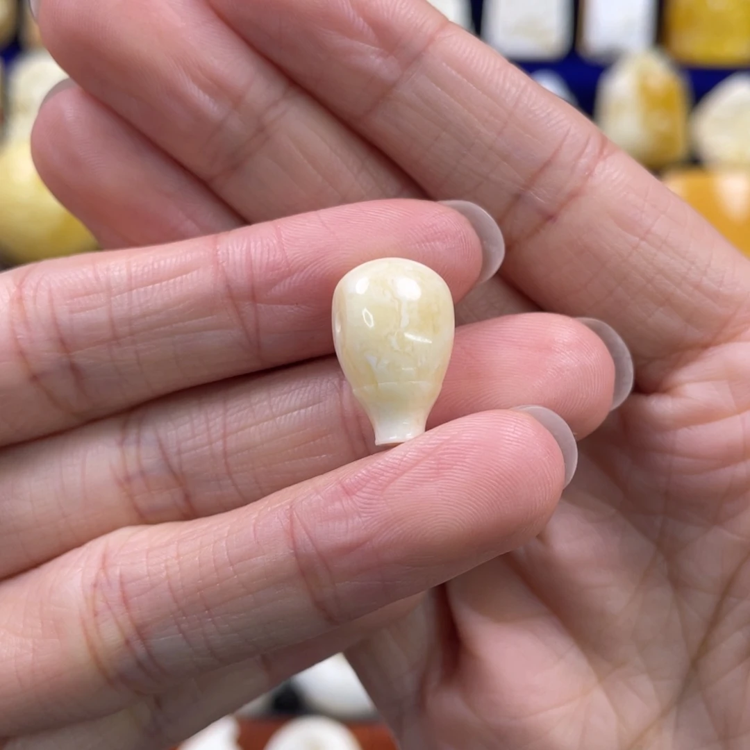 蜜蜡裸石未镶嵌紫**來琥珀蜜蜡三通