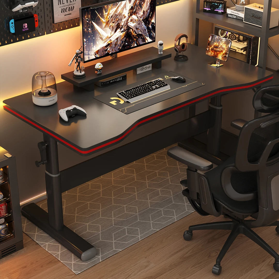 电脑桌可升降台式电竞桌家用卧室简易书桌桌子出租房专用学习桌