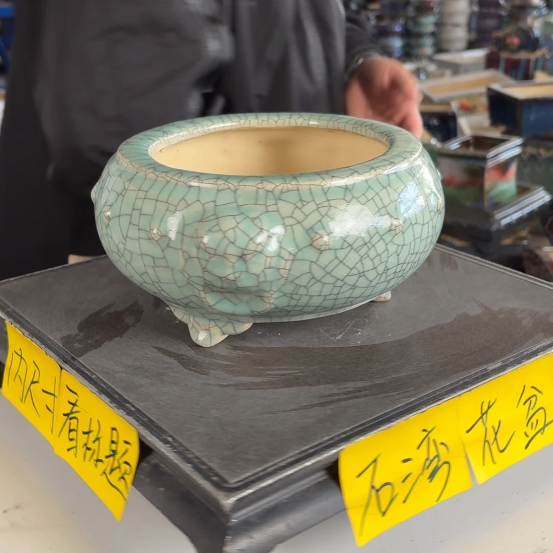 。一风堂石湾花盆 瑕疵 内15*7