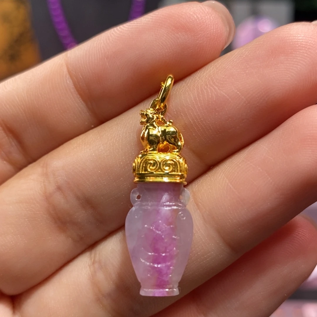 苏纪石（舒俱来）18K金镶嵌吊坠(不含链)