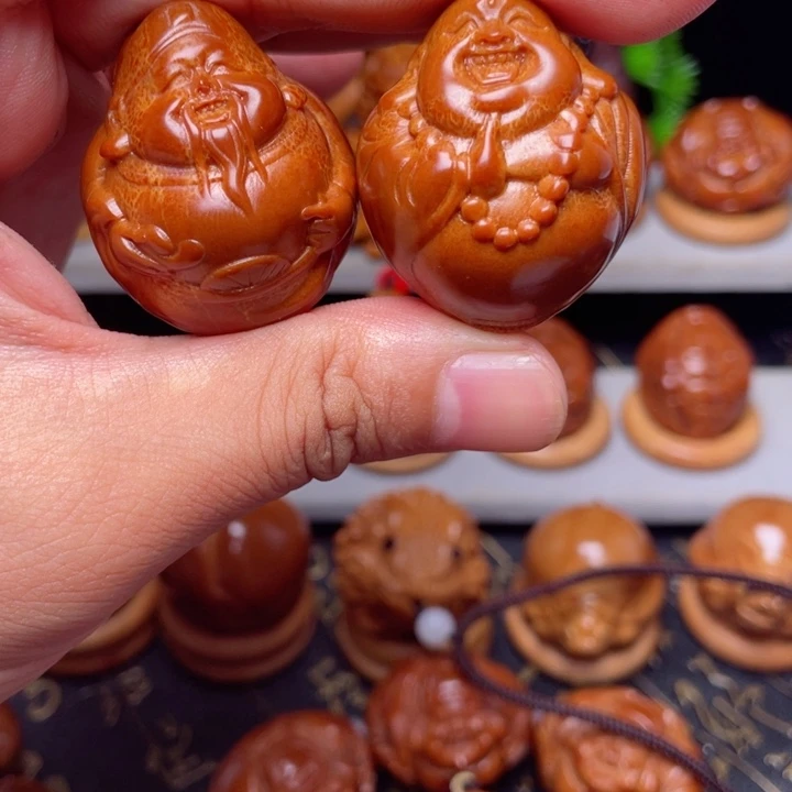 把件橄榄核财迷手球3.5
