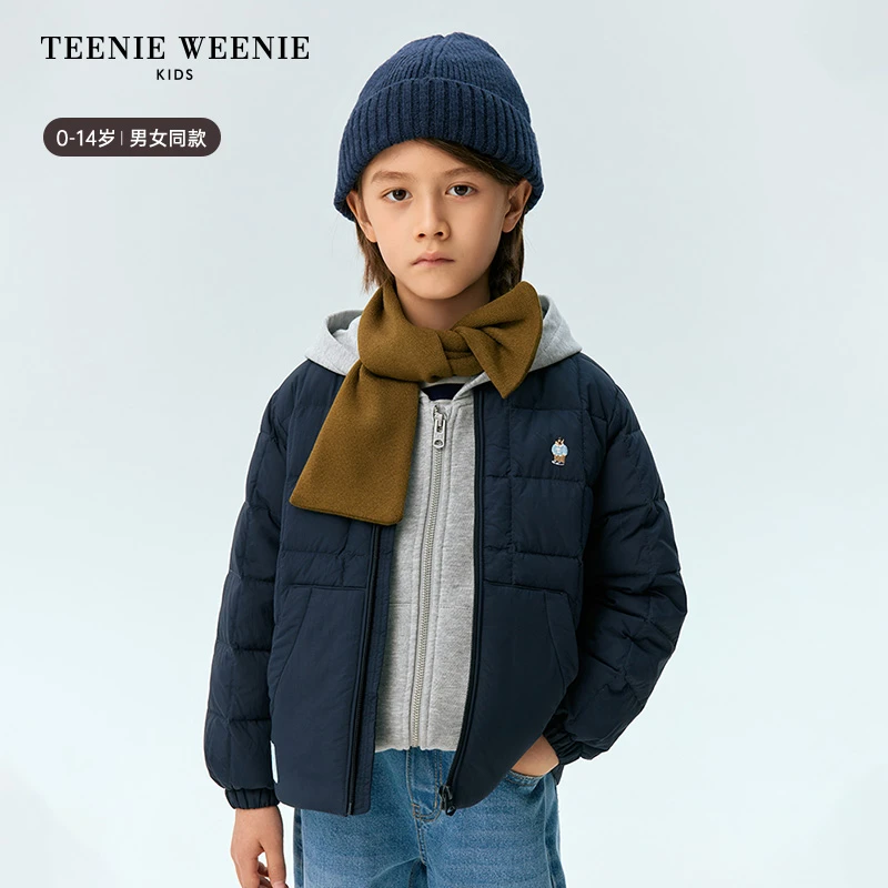 【小吐司轻羽绒】TeenieWeenieKids小熊三防棒球领羽绒TKJD248C72H