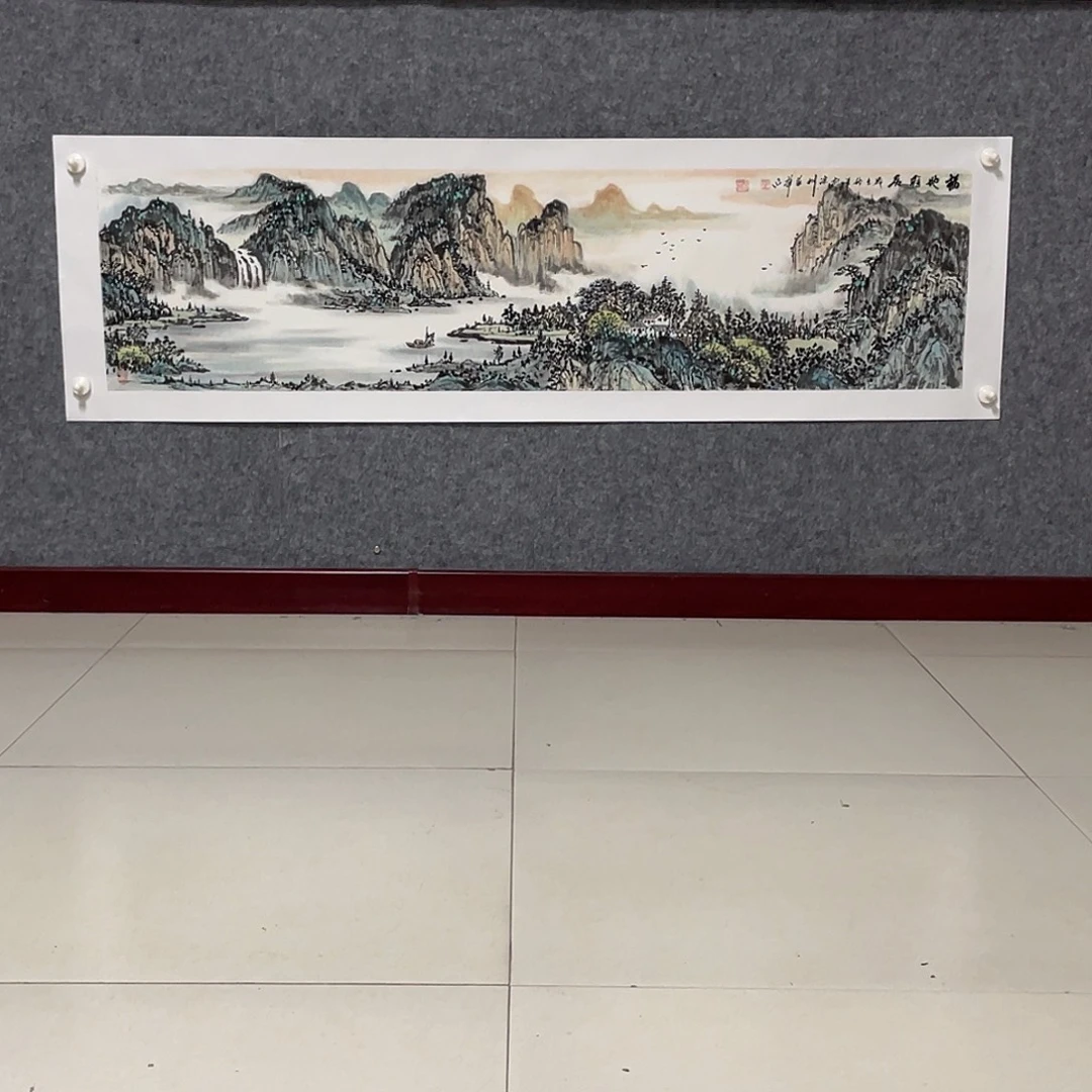 国画四尺对开138.38画芯 捡漏 王义华老师
