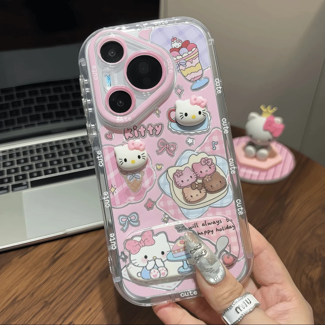 甜品饼干凯蒂猫适用苹果iphone小米15/14/13promax防摔手机壳女