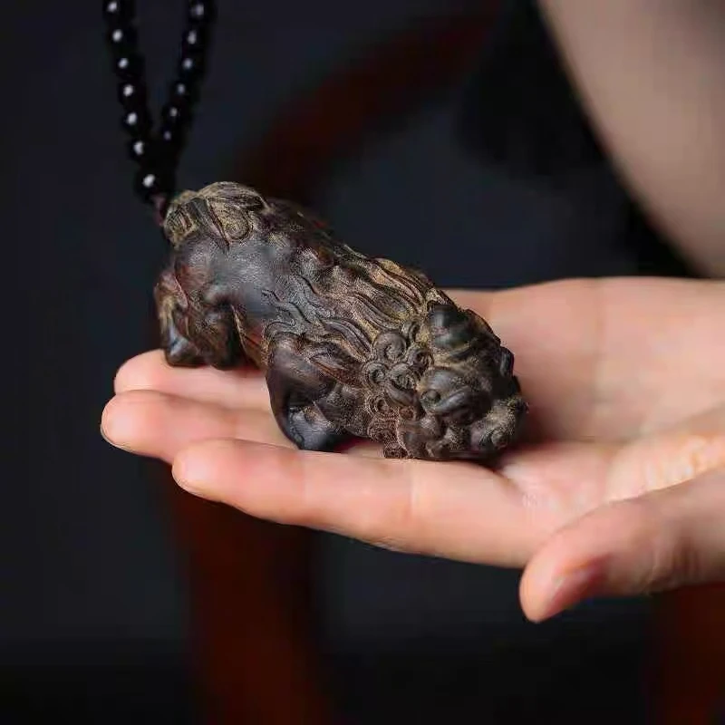 增香沉香木增香沉香木霸王貔貅8cm手把件540