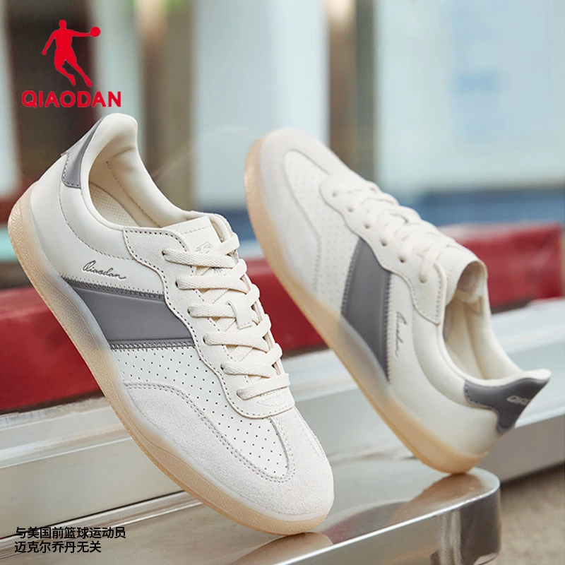 乔丹2025新款薄底T头鞋波浪德训鞋复古休闲运动板鞋轻便百搭女鞋