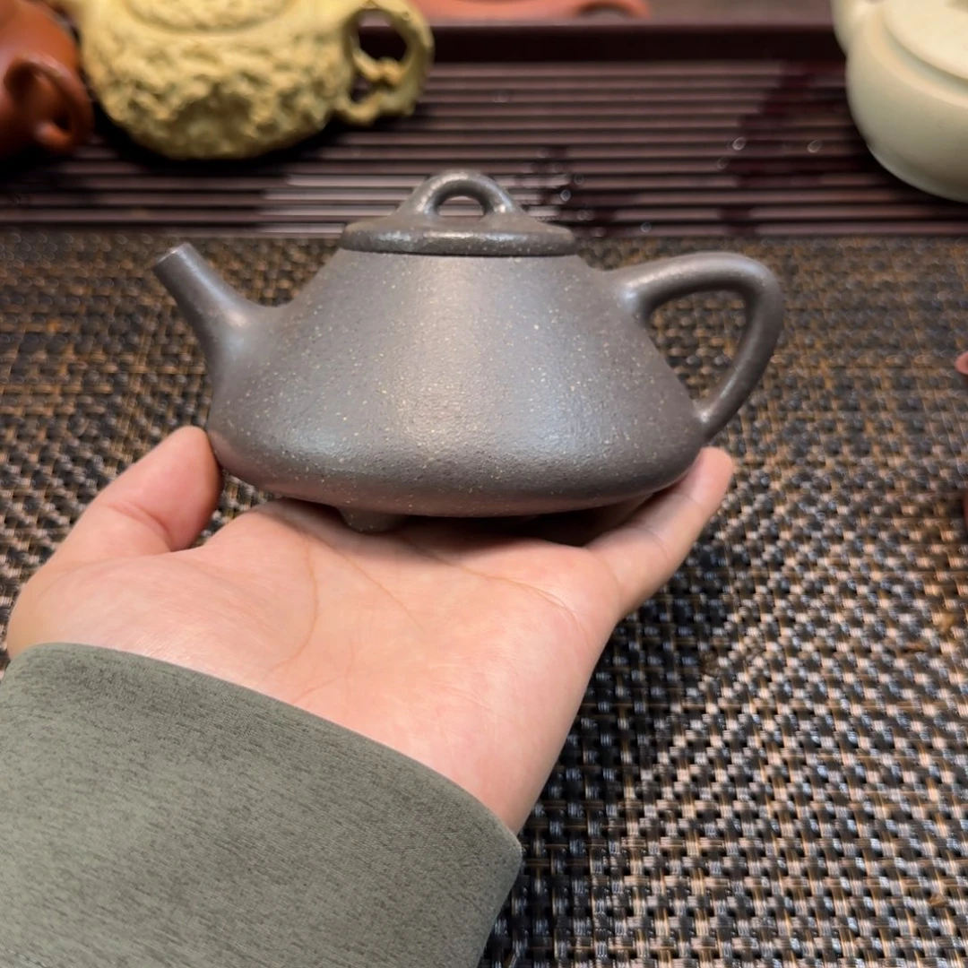 紫砂茶壶天青全手工子冶石瓢