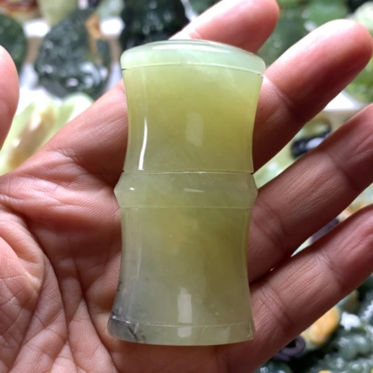 蛇纹石玉岫玉手把件未镶嵌