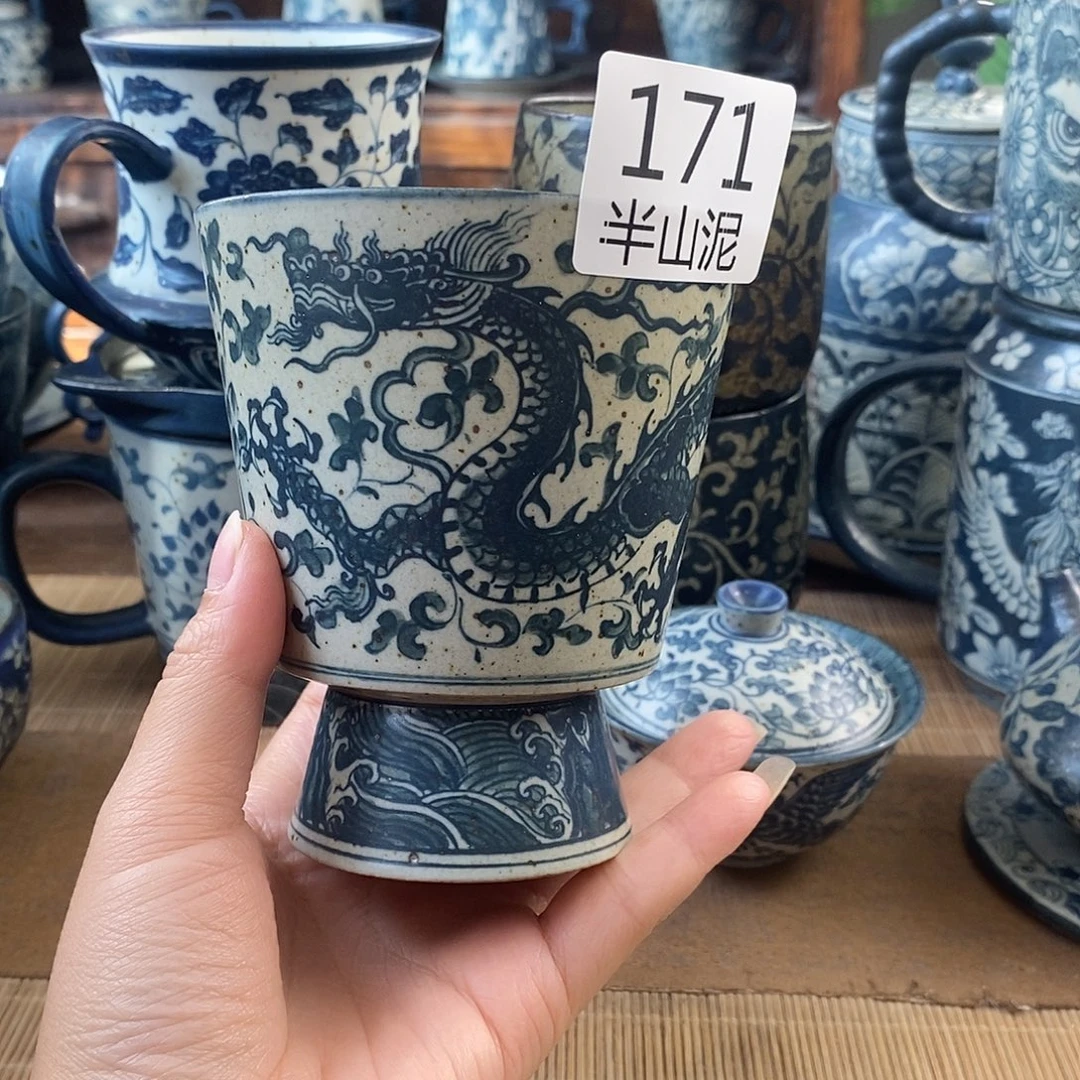 手工手绘青花高温陶瓷