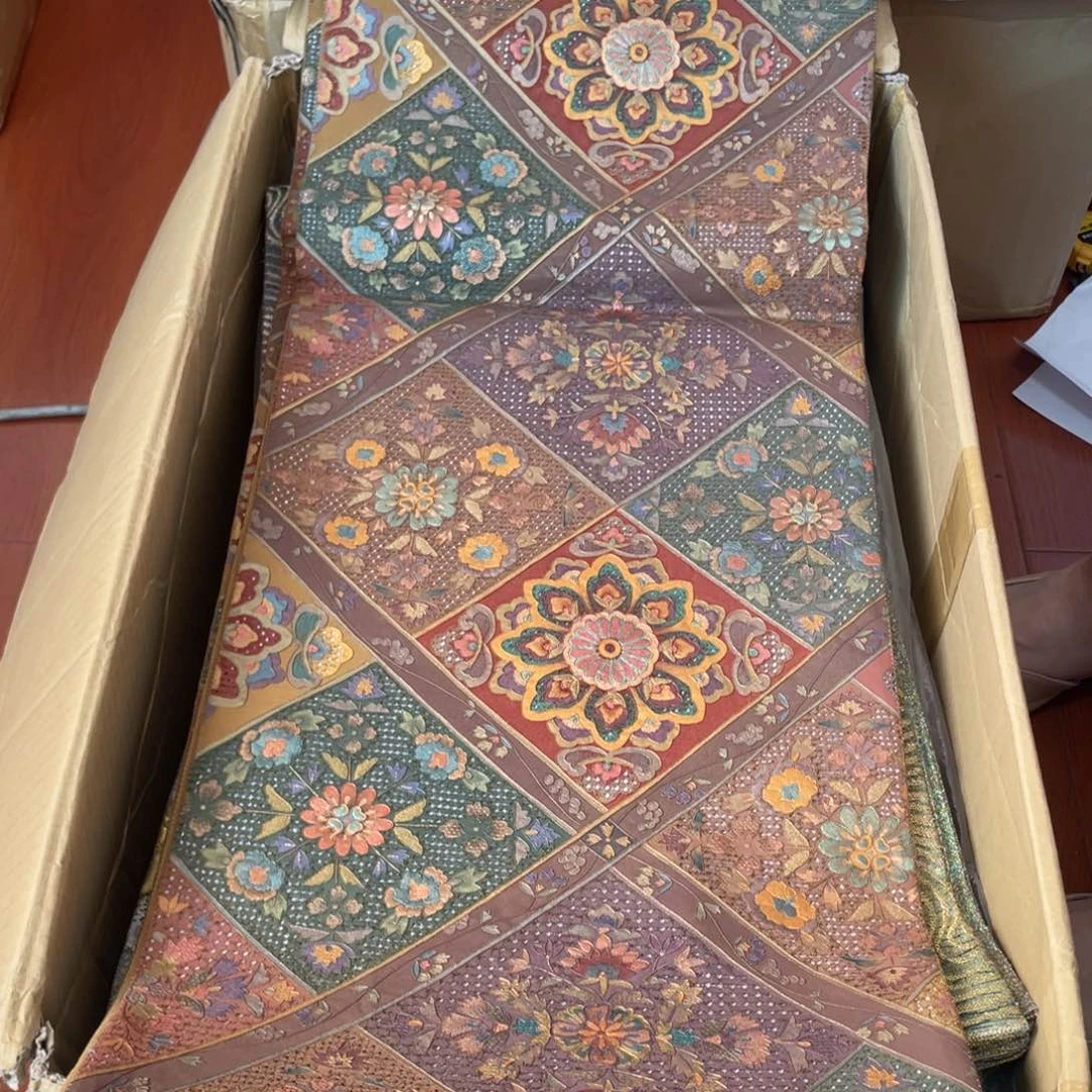 刺绣唐锦桑蚕丝正绢面料