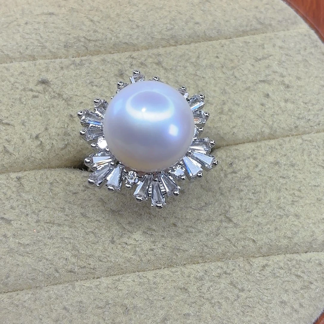 淡水珍珠合金戒指