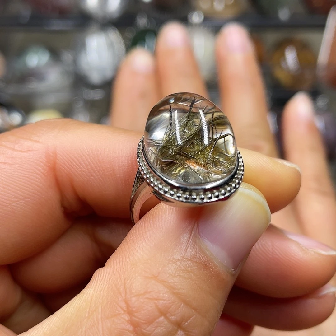 【闪购商品】水晶珠宝半成品银S925镶嵌戒指