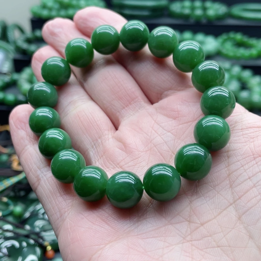 和田玉（碧玉）未镶嵌手链