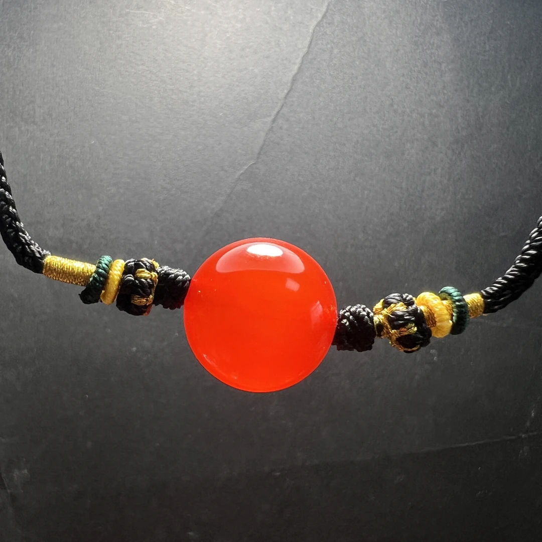 非金属皮质吊坠 青鱼石，鱼惊石，手工编织锁骨链，男女同款，珠子2.0