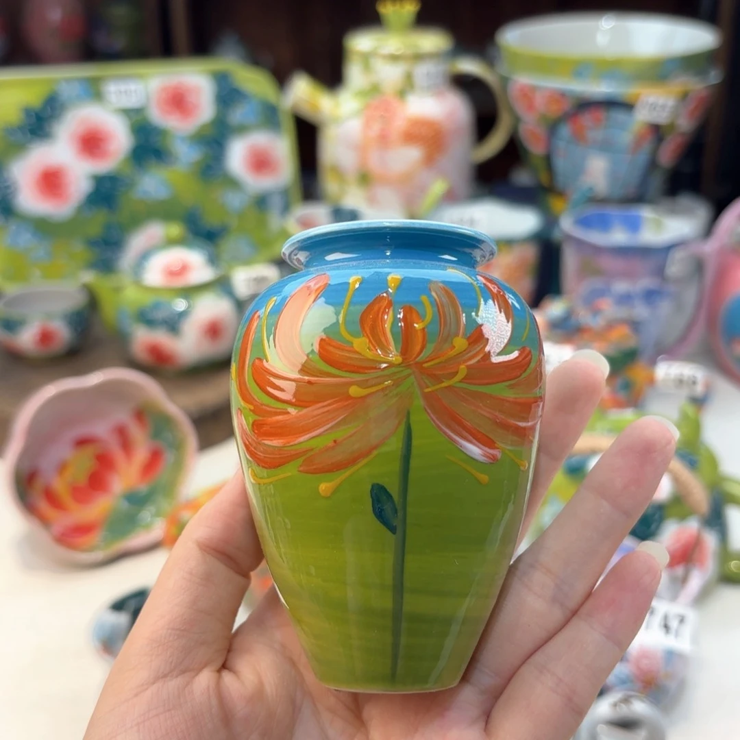 景德镇手绘高温釉下彩陶瓷茶具