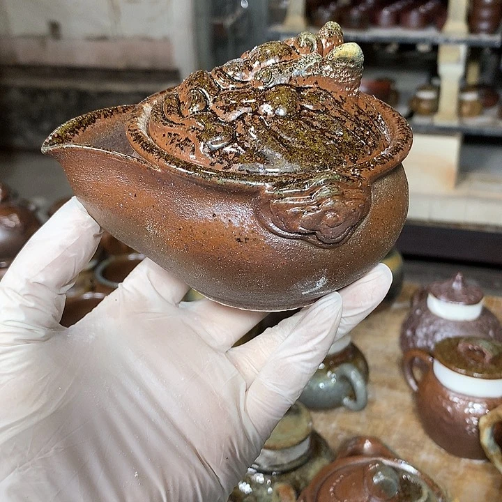 紫砂柴烧壶?*董纯自然柴烧