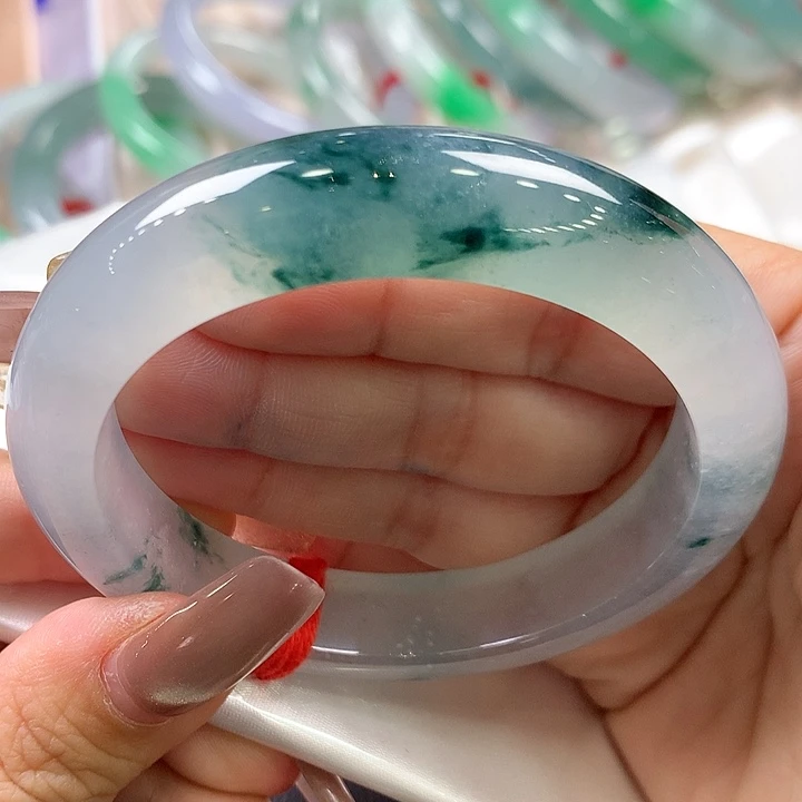 翡翠未镶嵌手镯56正圈