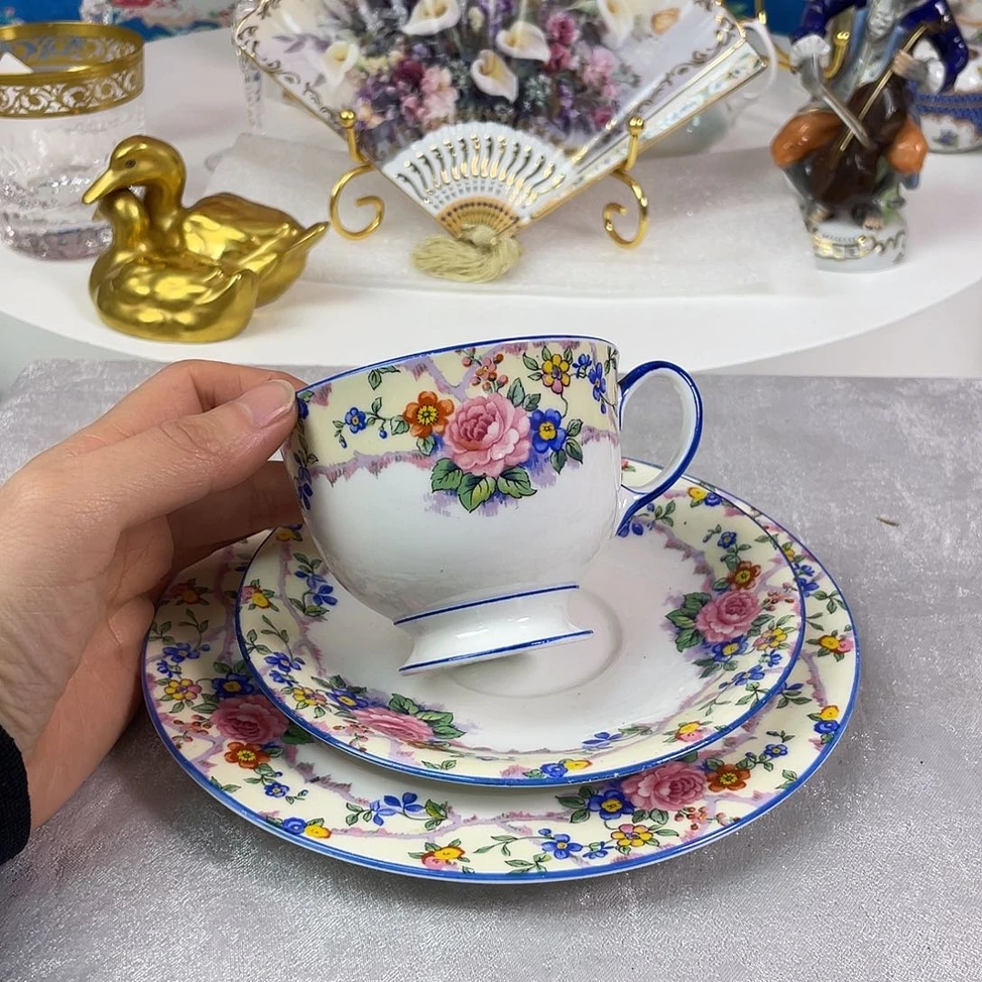 瓷片欧瓷咖啡杯摆件