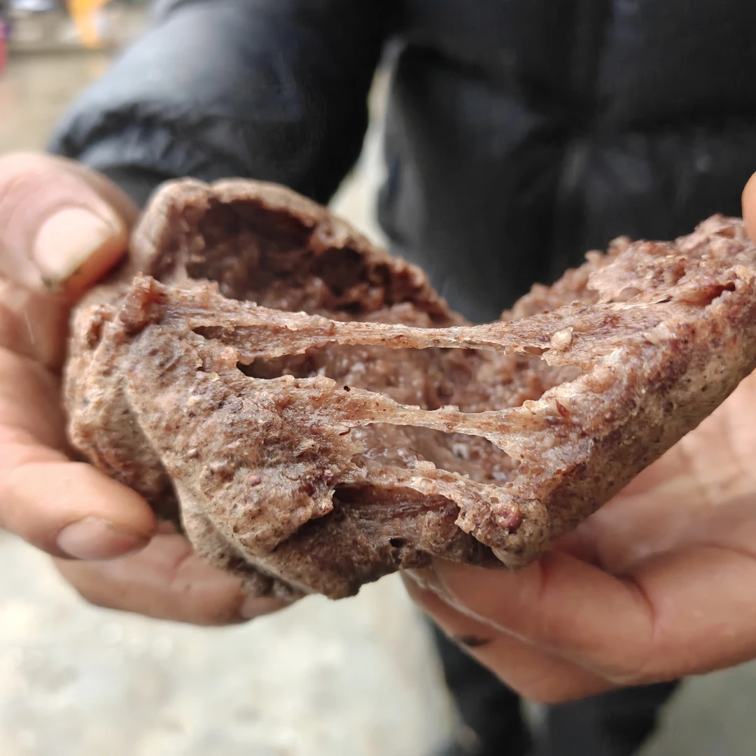 农家手工糍粑软糯美味可搭配红糖豆粉当早餐