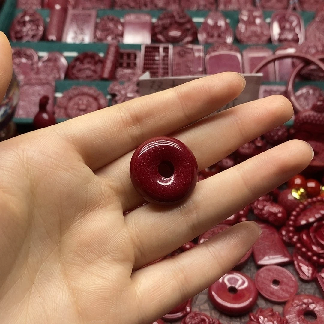 天然辰砂朱砂吊坠