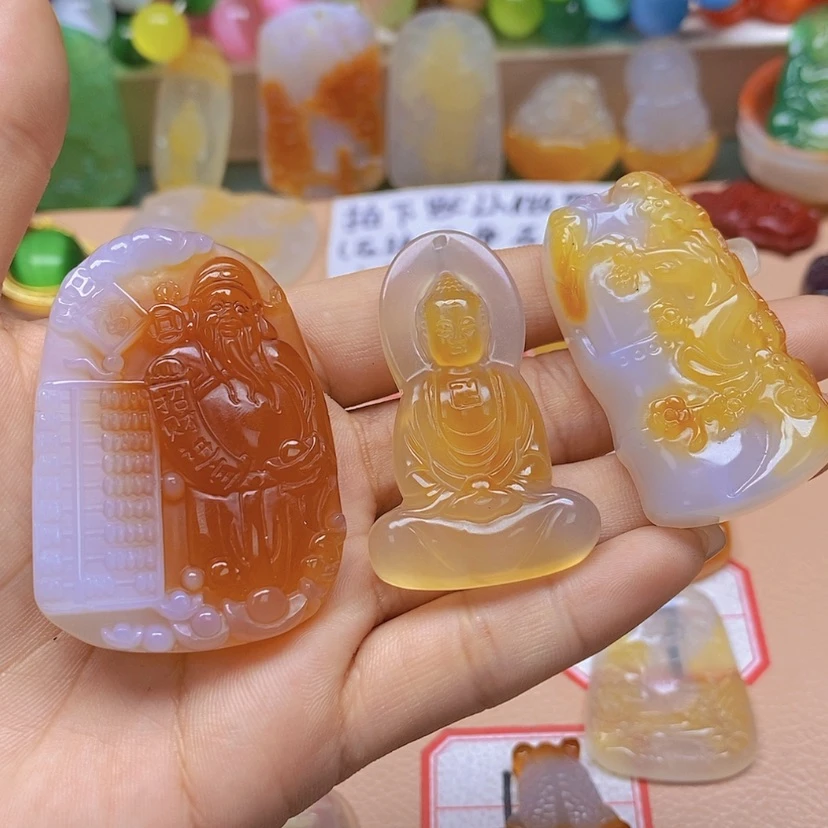 【闪购商品】玛瑙/玉髓颈饰未镶嵌小**鱼