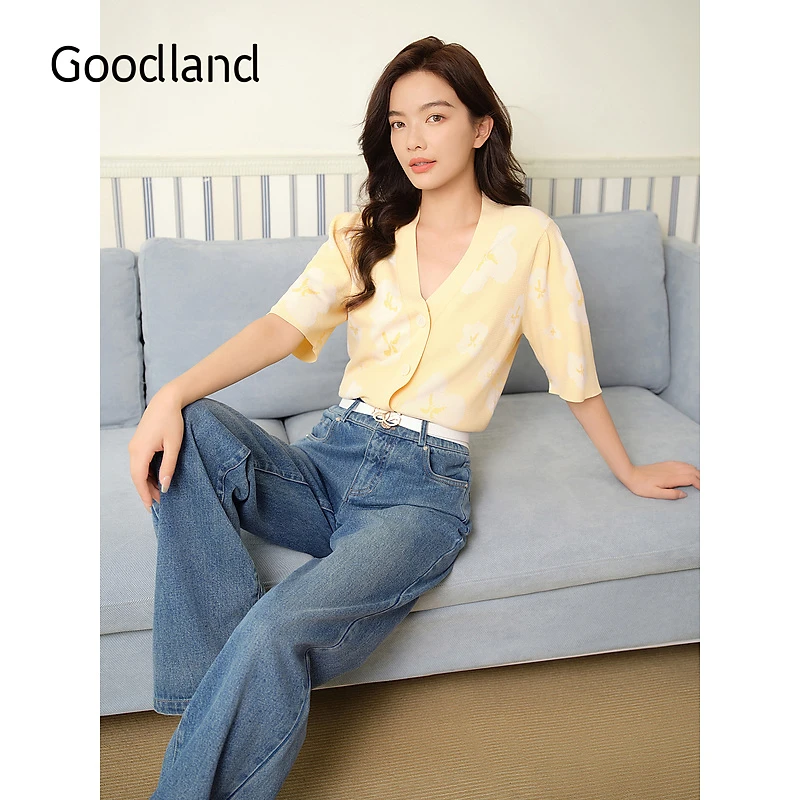 【晨粉专享价】Goodland美地女装毛织开衫LC34206430