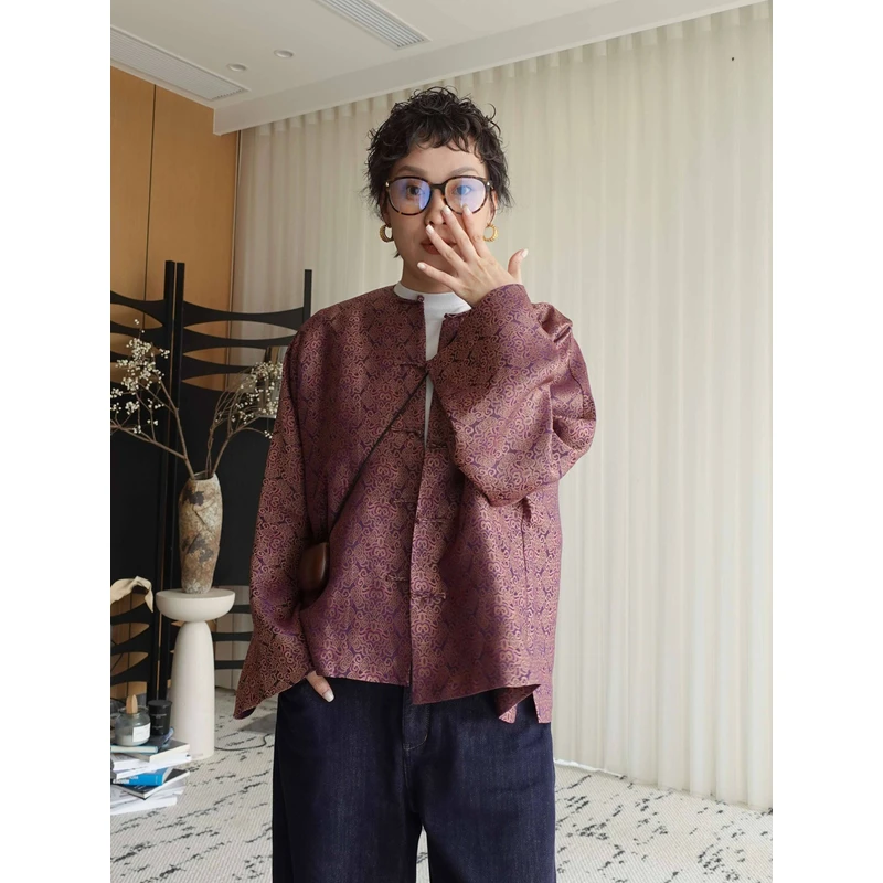 【自带祥瑞】LIY紫金祥云宋锦外套