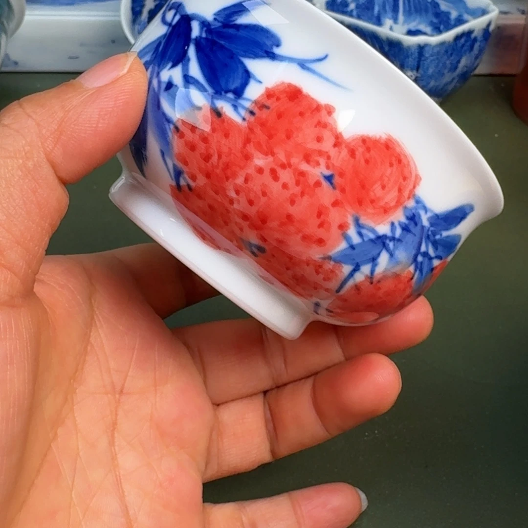 瓷景德镇纯手绘茶具圆圆245