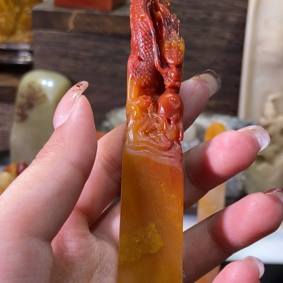 寿山石印石虎*龙章