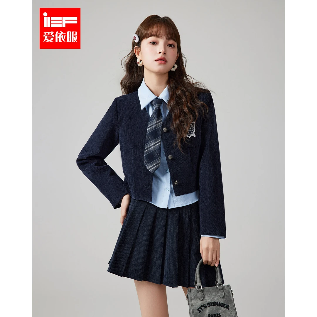 【商场同款新品】IEF/爱依服套装2025冬季新款学院减龄百搭上下套裙