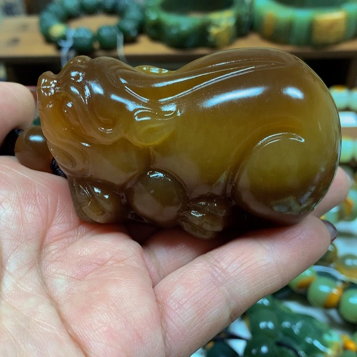 蛇纹石玉珠宝奇石未镶嵌