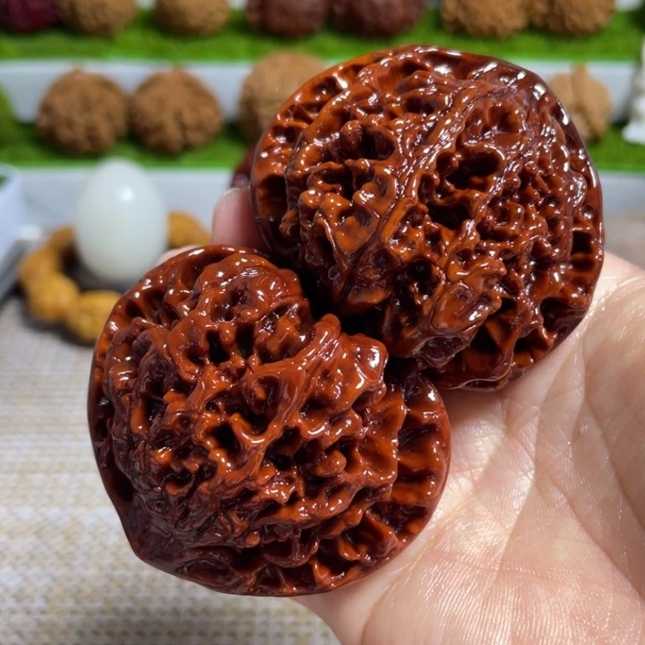 文玩核桃把件55官帽