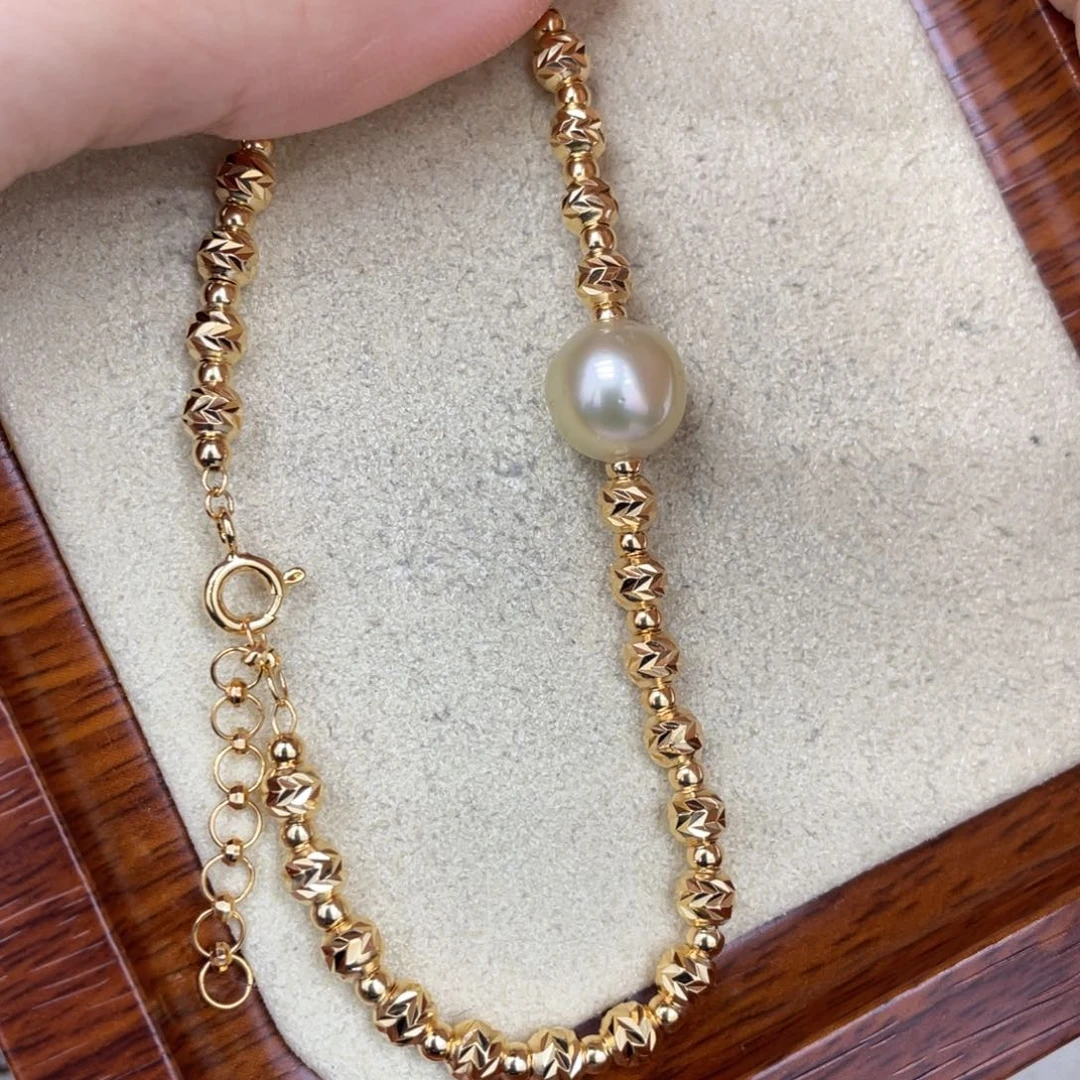 海水珍珠手绳银S925镶嵌