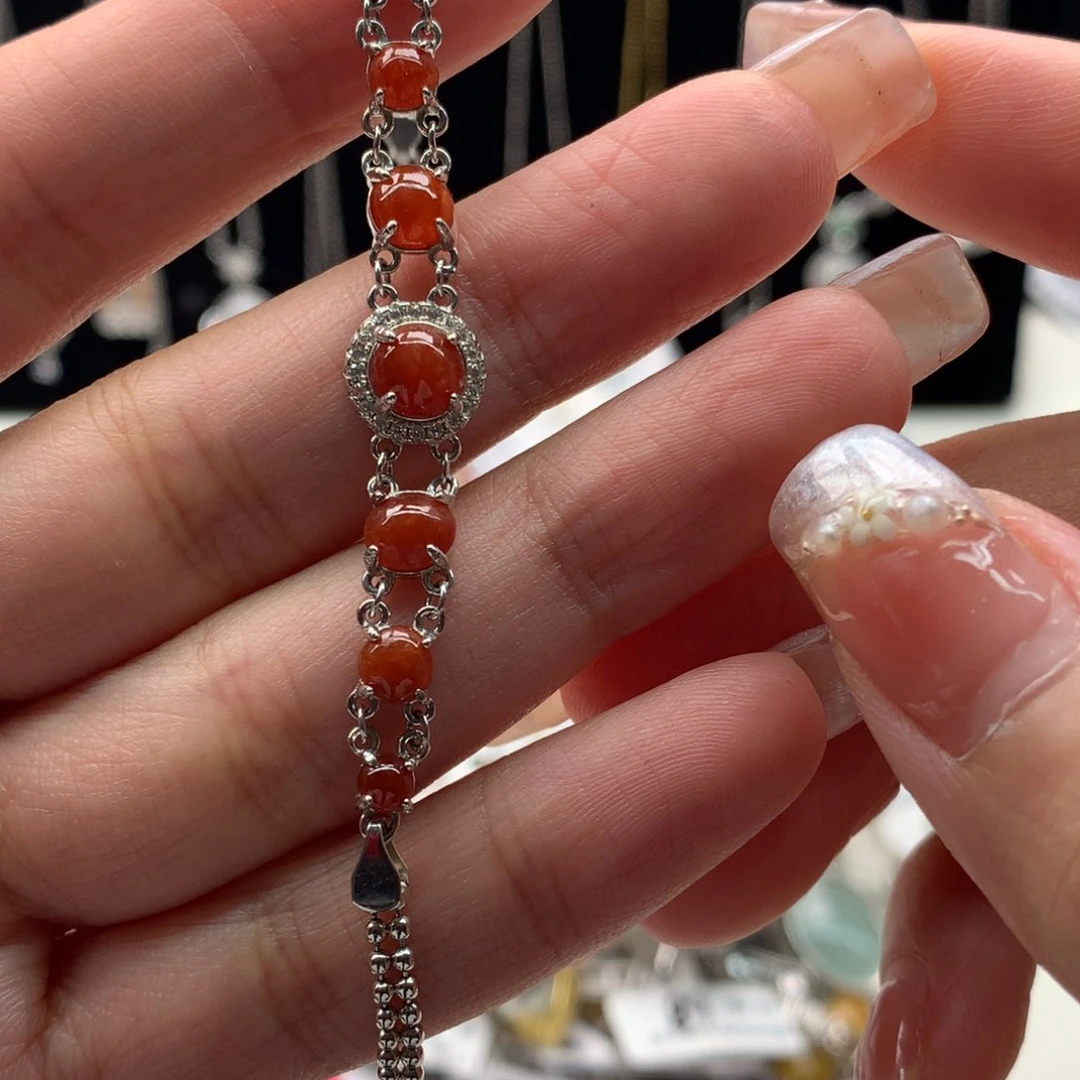 翡翠银S925镶嵌颈饰手链44