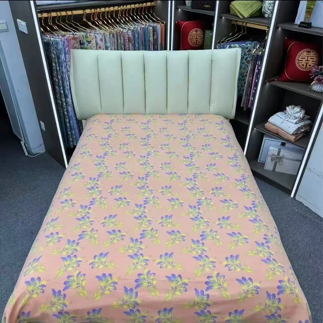 亲肤棉双层纱床单--织梦花舞