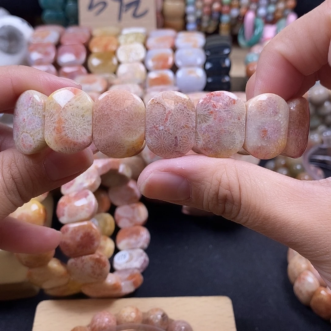 硅化珊瑚（珊瑚玉）未镶嵌手牌 上新 13