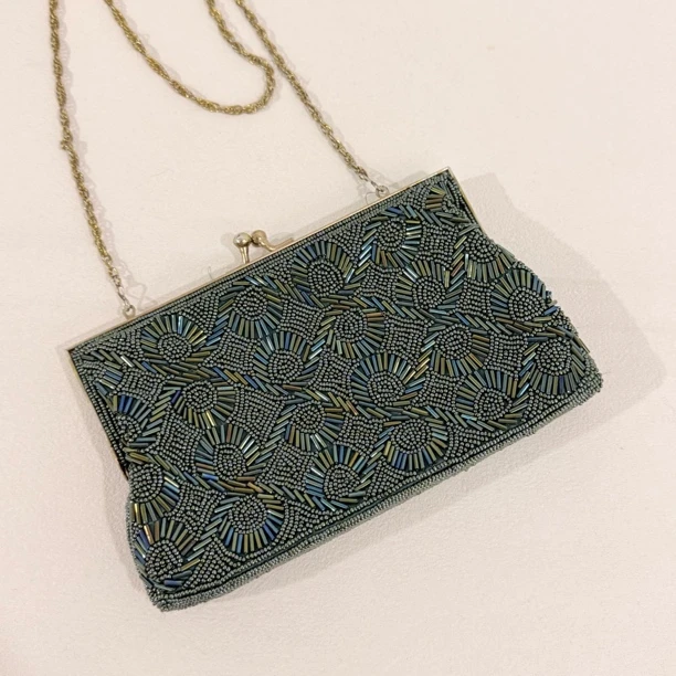 【六六中古】孤品复古串珠链条包ty3366尺寸18*11