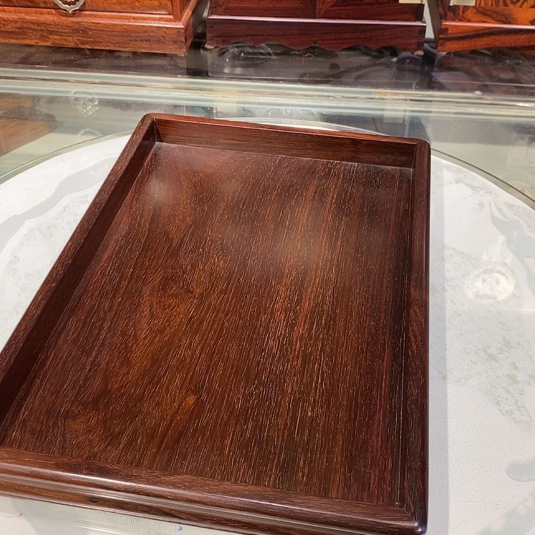 交趾黄檀（大红酸枝）独板文盘35/23.5/3.5